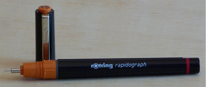 rapidograph negro